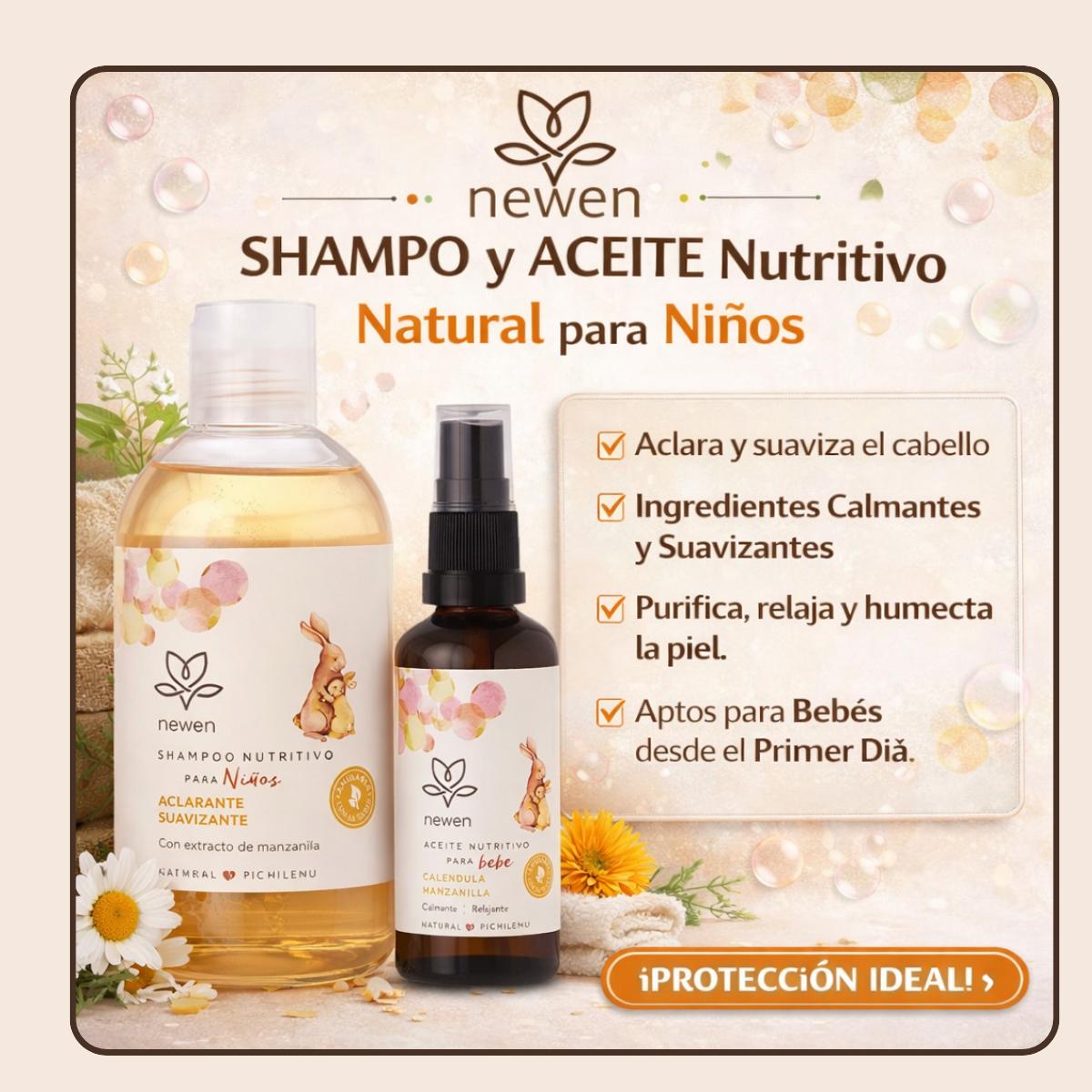 Shampoo para Ã‘iÃ±os y Aceite Nutritivo para Bebe