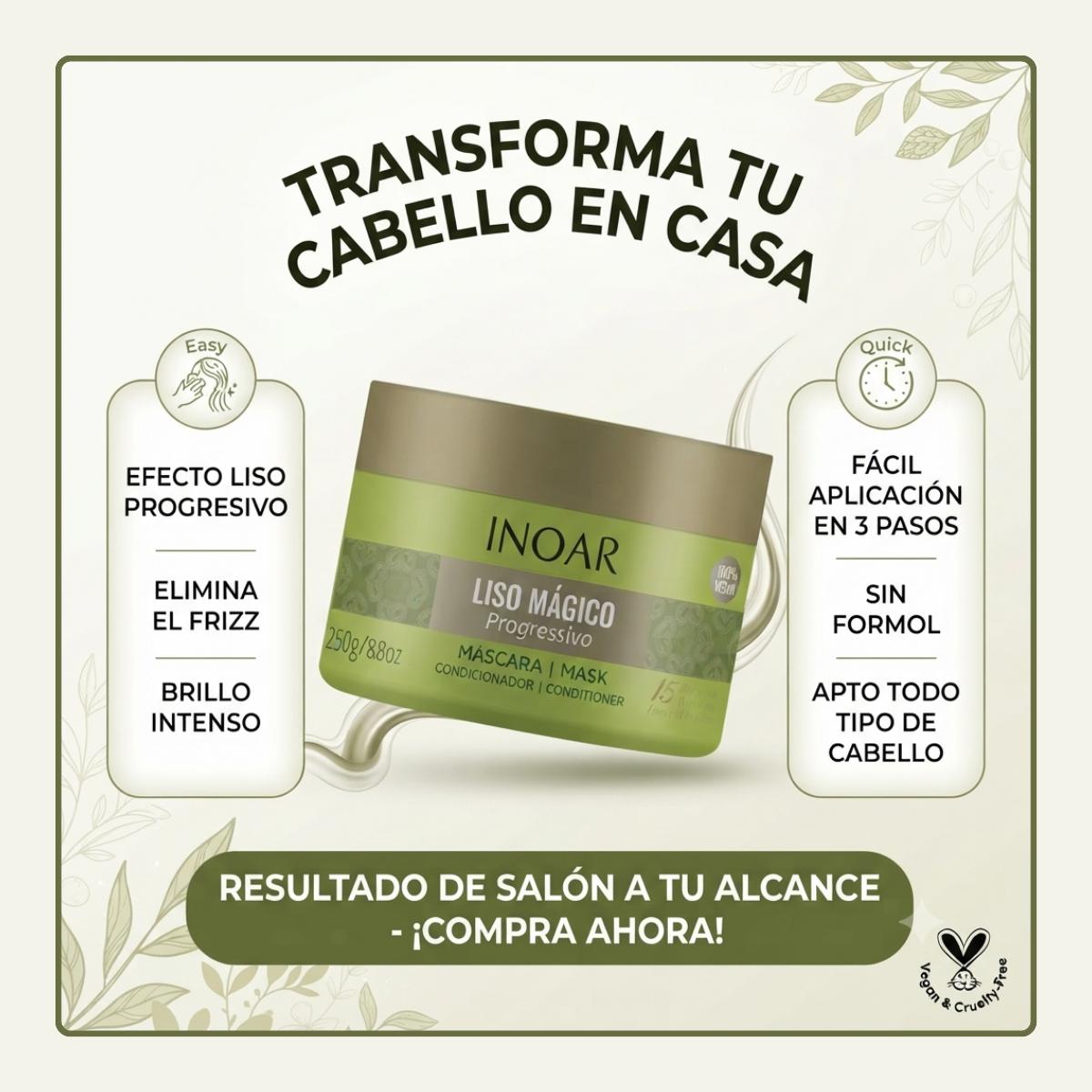Mascara Liso Magico Progressivo 250 g Inoar