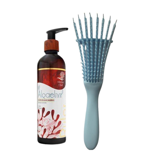 AlgaelixirOndas y Rulos 250 ml + Cepillo Desenredante Celeste