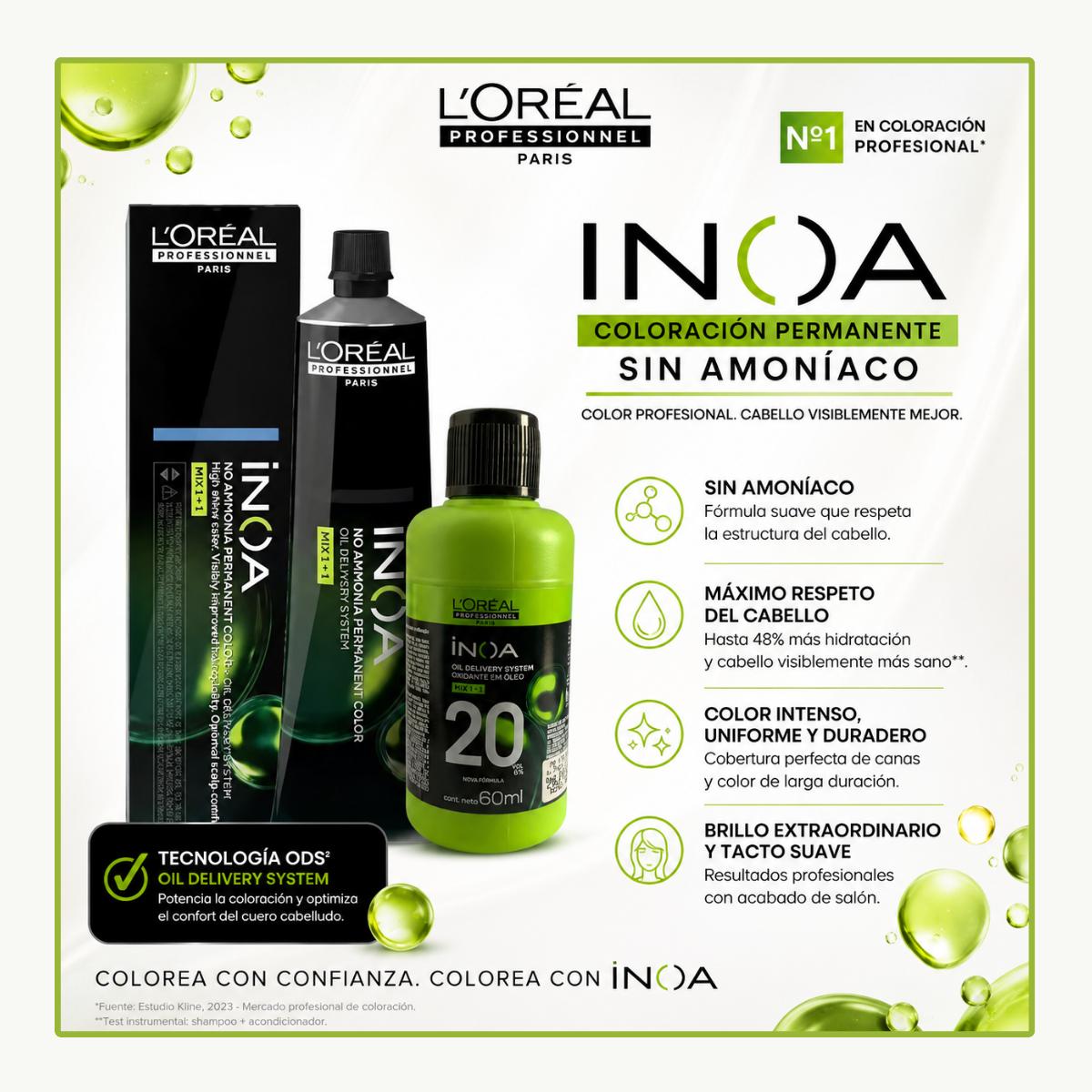 Tintura Inoa LP Inoa 8.12 Rubio Claro Ceniza Irizado 60 grs