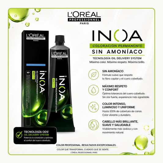 Tintura Inoa LP  8.12 Rubio Claro Ceniza Irizado 60 grs