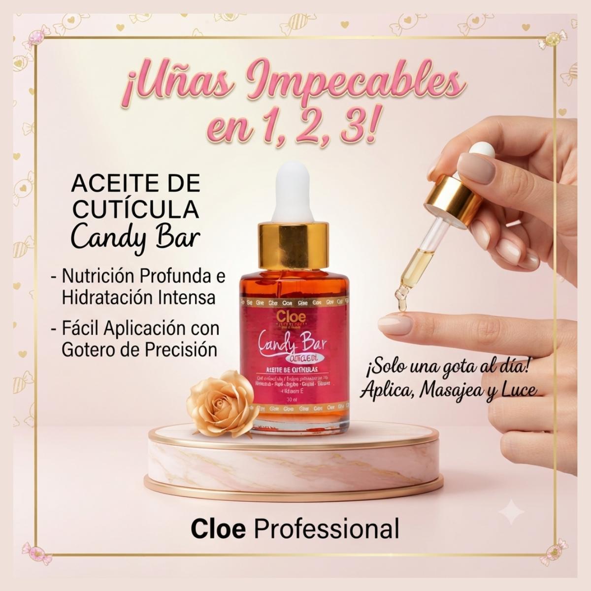 Aceite de cuticulas Candy Bar 30 ml Cloe Professional