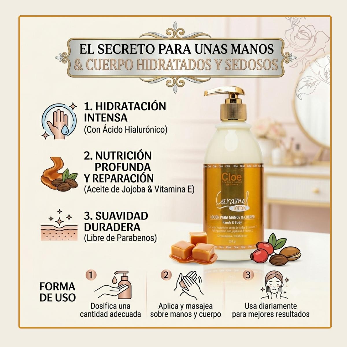 Locion Caramel Cloe Professional 500 ml