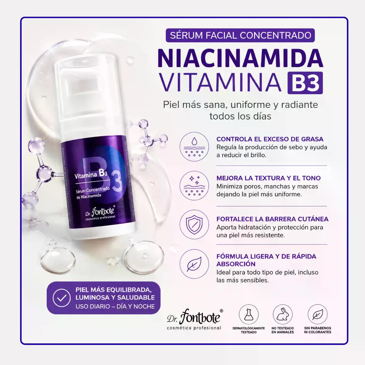 2094- Serum Vitamina B3 - Niacinamida 30 g Dr Fontbote