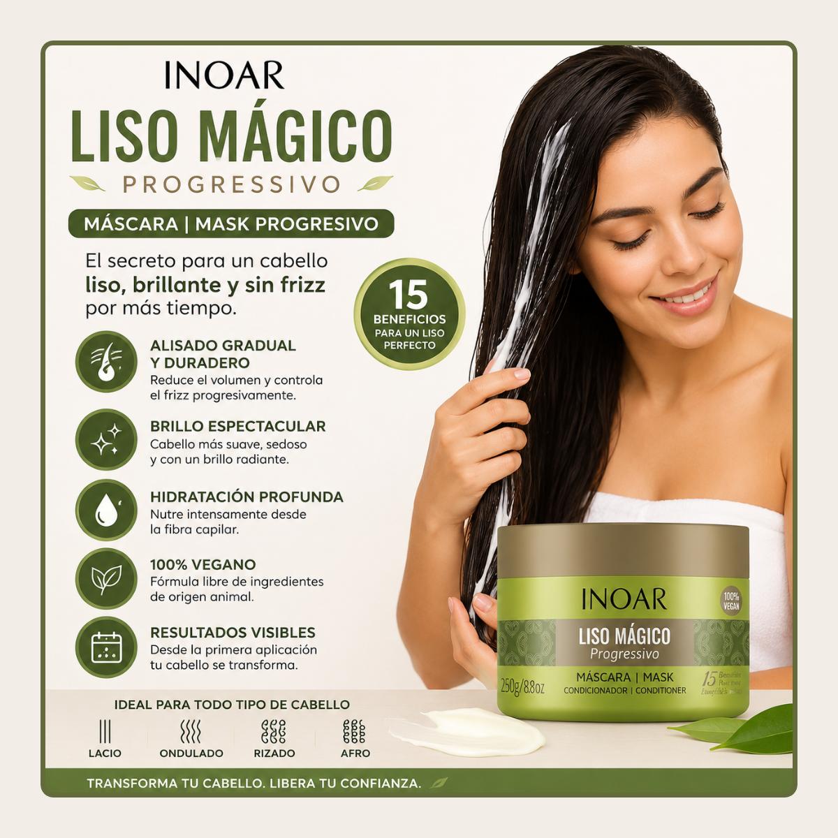 Mascara Liso Magico Progressivo 250 g Inoar