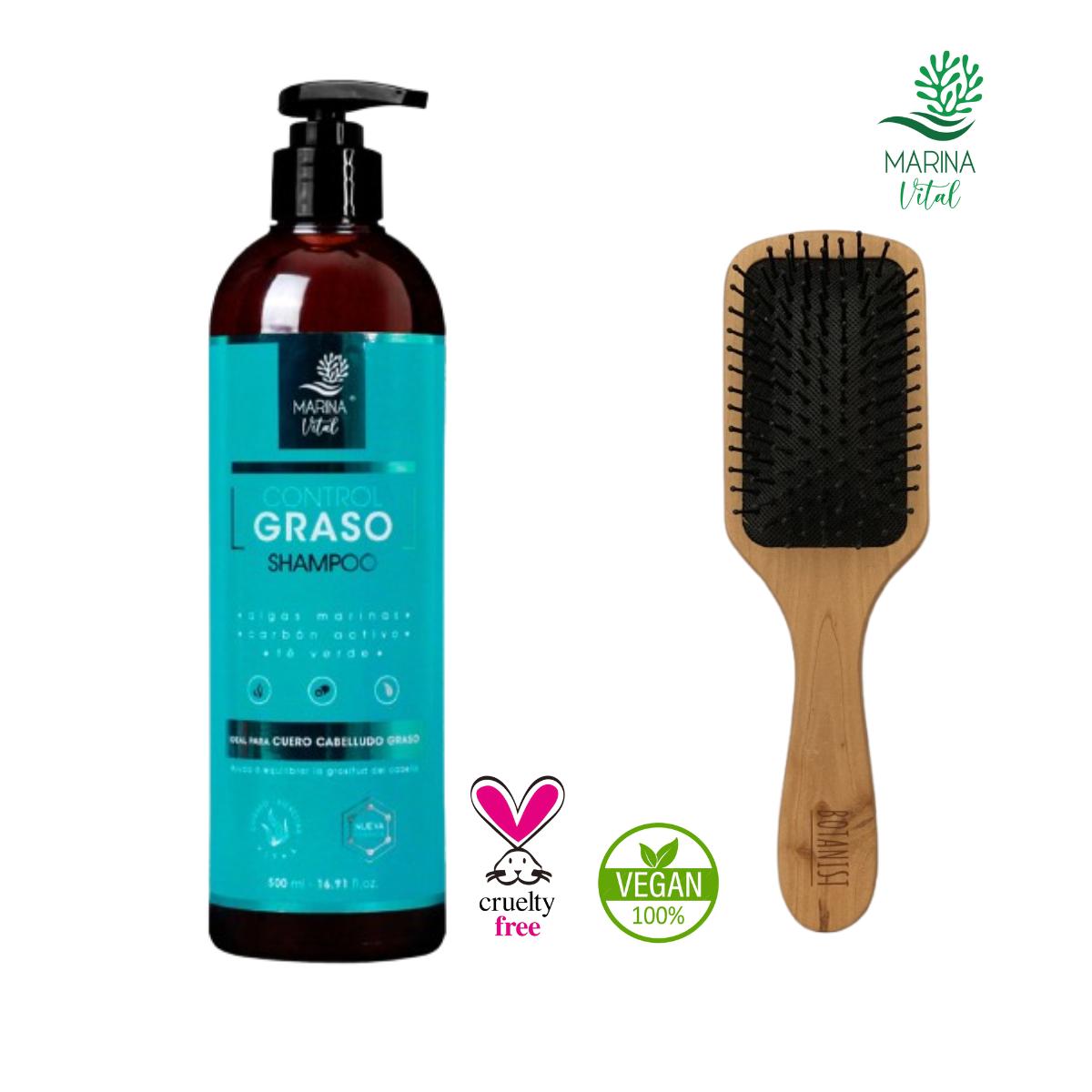 Shampoo Control Graso 500 ml + Cepillo Desenredador