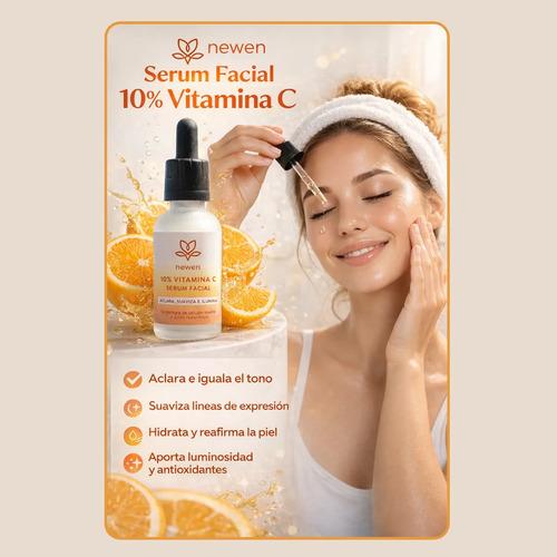 Serum Facial Vitamina C 10%. 30 Ml. Newen Todo Tipo De Piel Día/noche