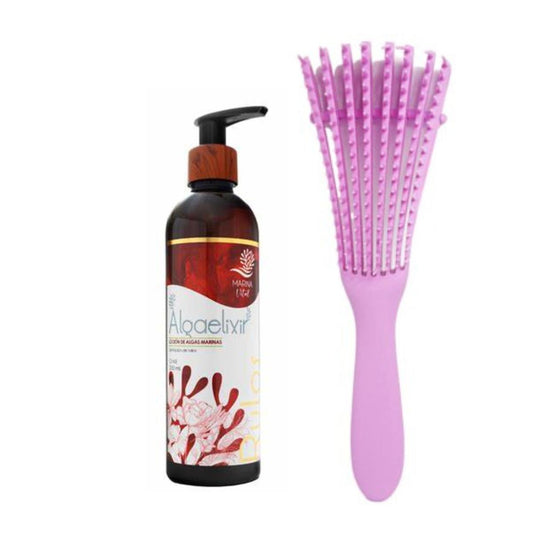 Algaelixir Ondas Y Rulos 250ml + Cepillo Cabello Rizado