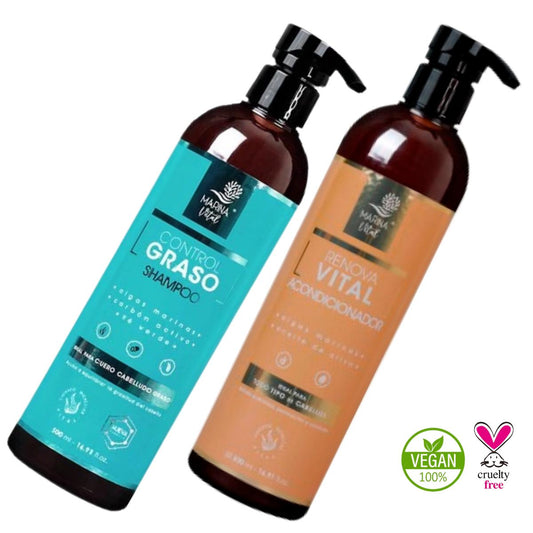 Shampoo Control Graso Y Acondicionador 500 ml c/u