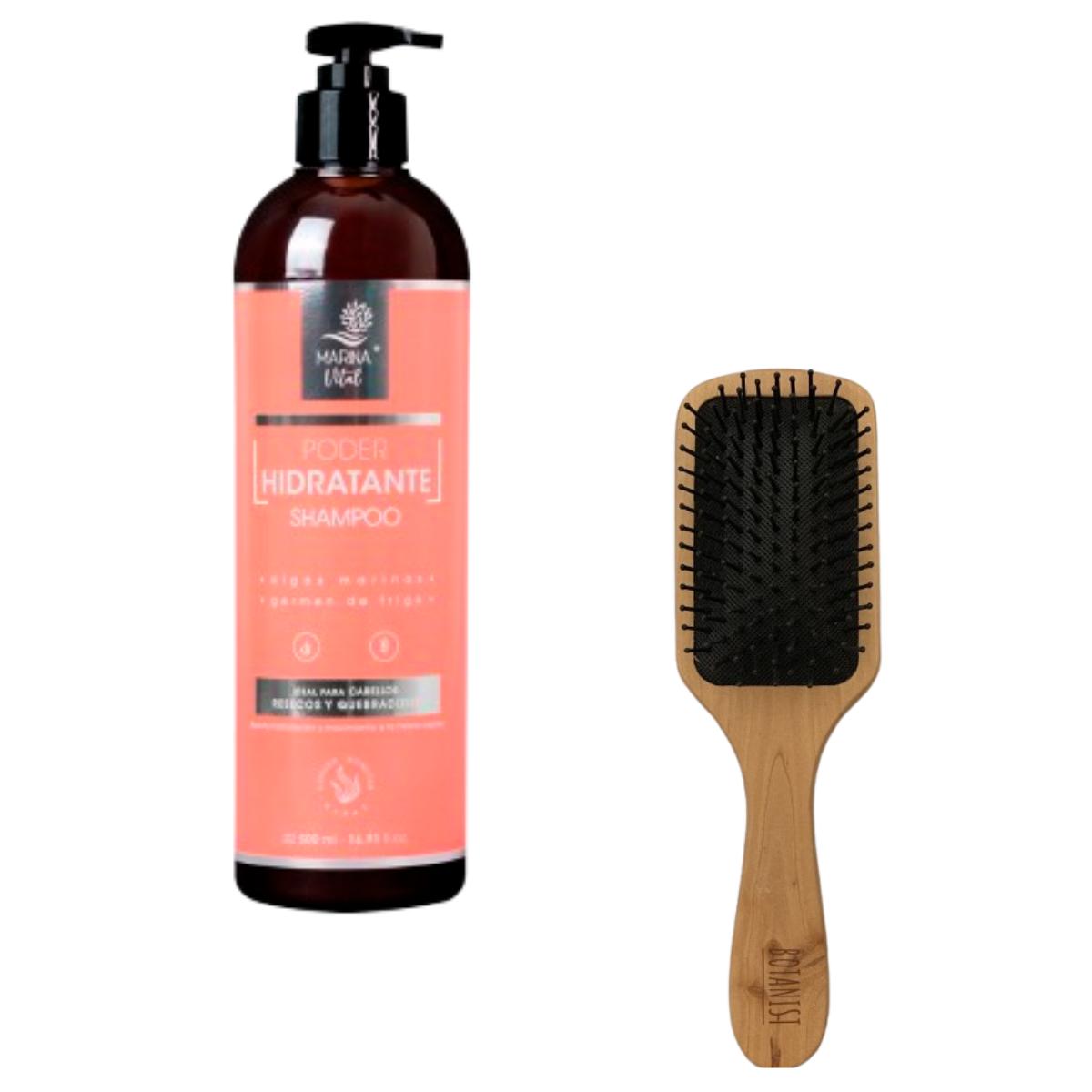Shampoo Poder Hidratante 500 ml + Cepillo Desenredador