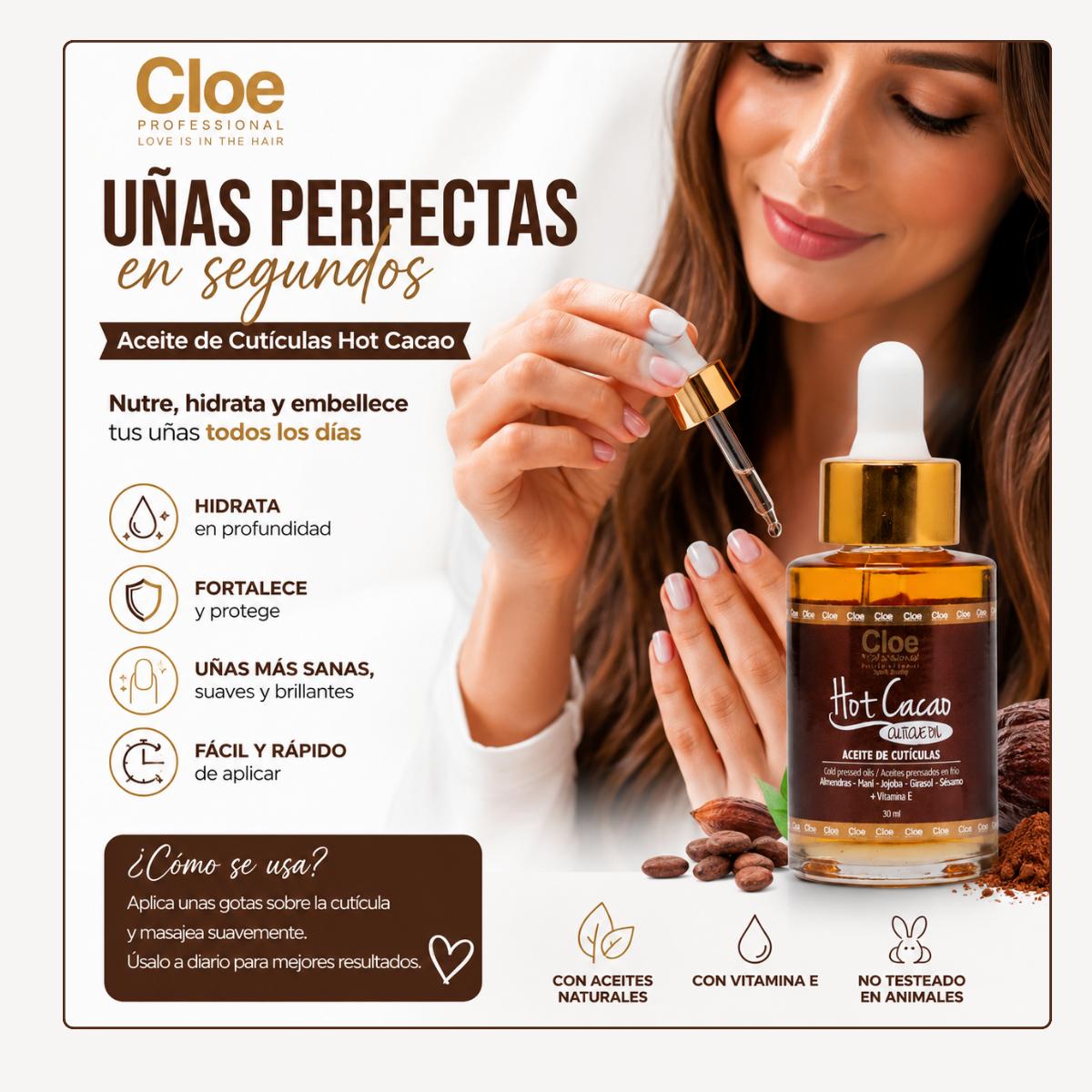 Aceite de Cuticulas Hot Cacao  30 ml Cloe Professional