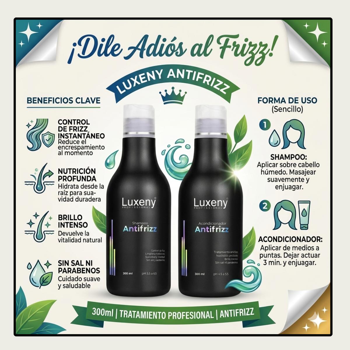 Shampoo y Acondicionador Antifrizz 300 ml