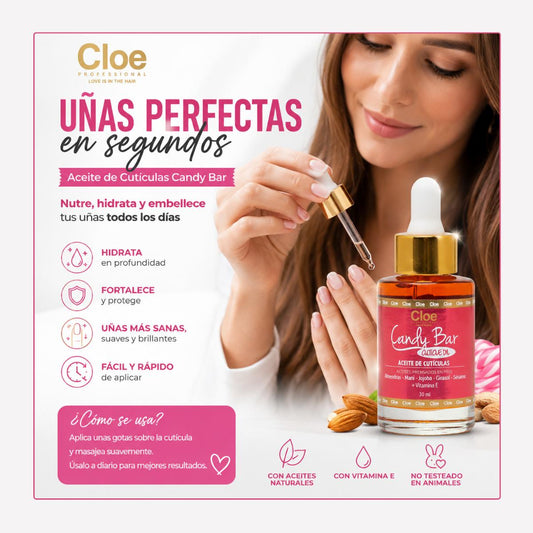 Aceite de cuticulas Candy Bar 30 ml Cloe Professional