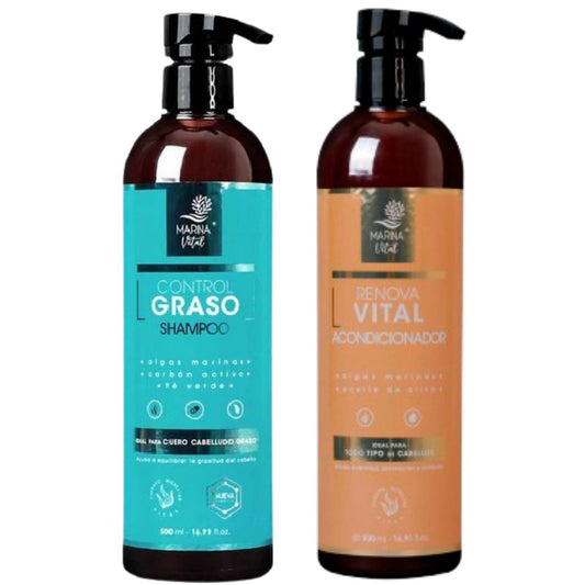 Shampoo Control Graso Y Acondicionador 500 ml c/u