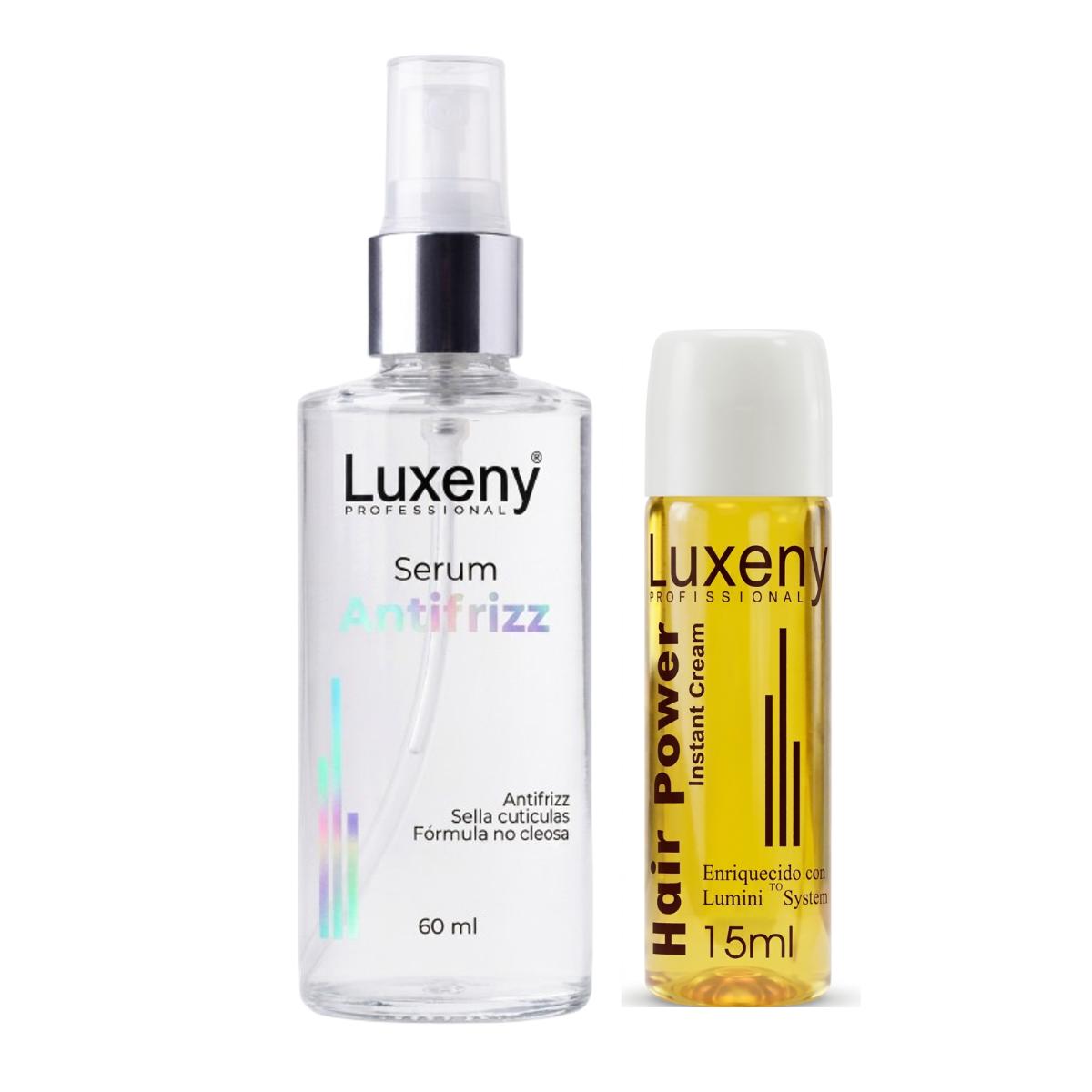 Serum Antifrizz 60 ml y Mini Hair Power 15 ml Luxeny