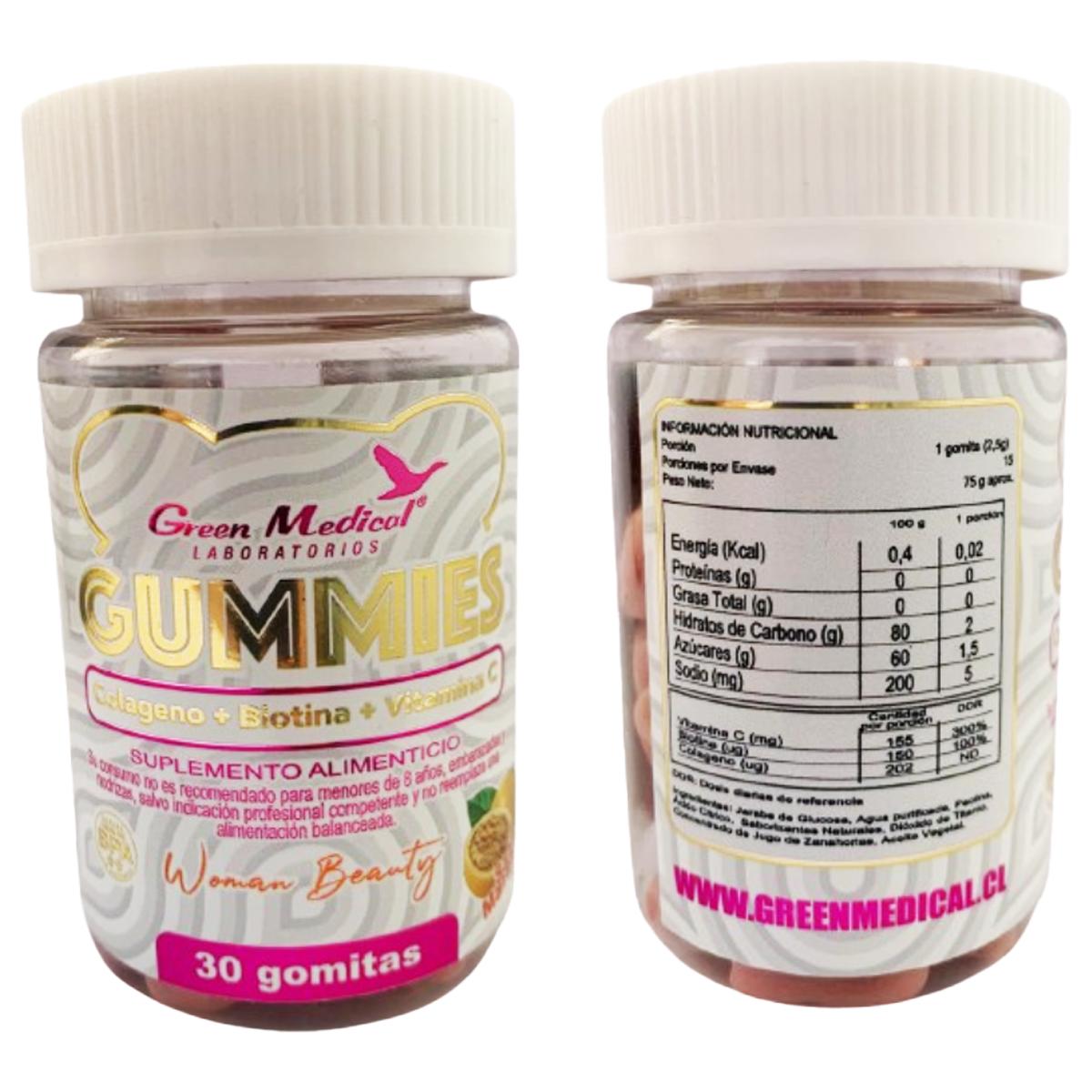 Gummies Woman Beauty Biotina + Colageno + Vit C X 30 Gomitas Sabor Maracuyá