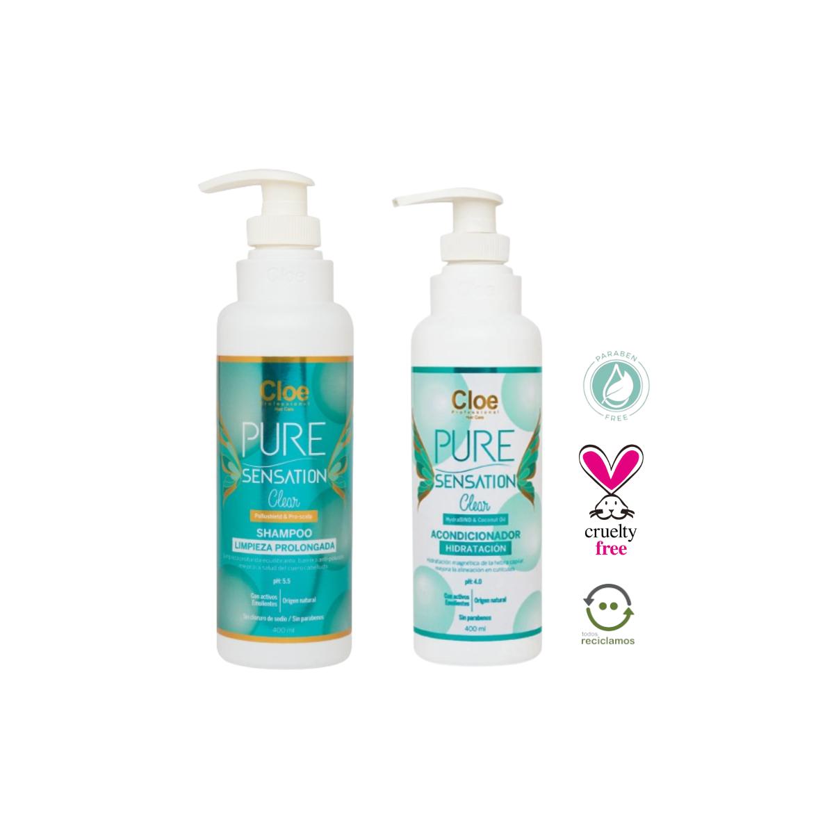 Shampoo y Acondicionador Pure Sensation Clear Cloe