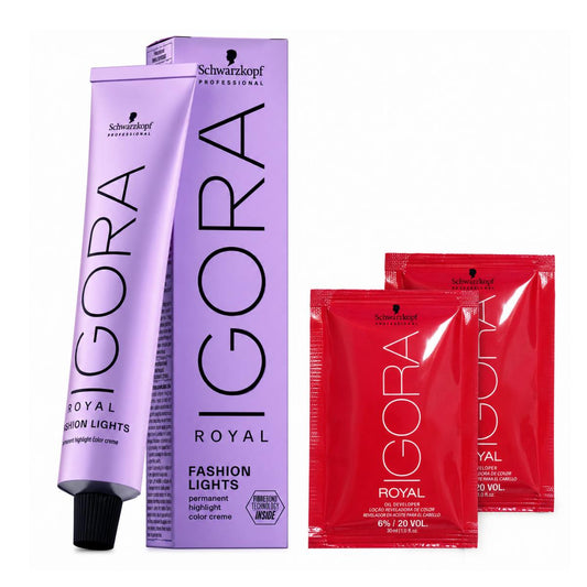 Tintura Igora Fashion Lights L-77 Cobrizo Intenso +Activador