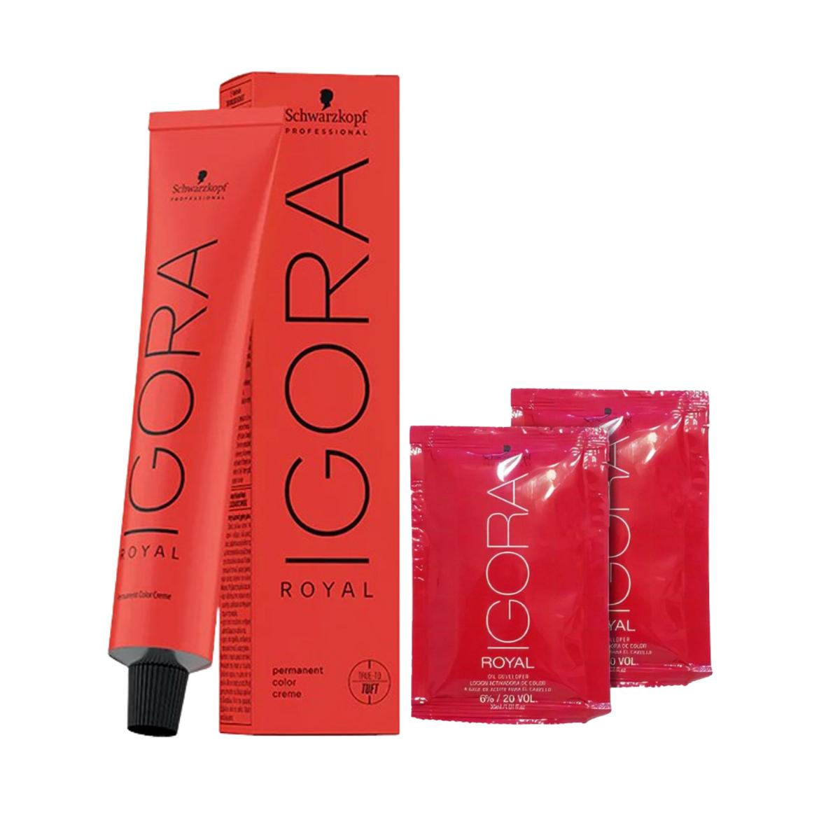 Tintura Igora Royal 1-1 Negro Ceniza + Activador