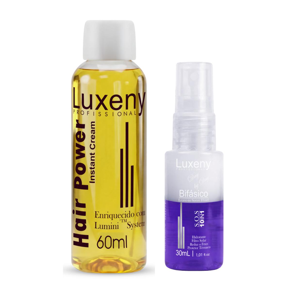 Hair Power Capilar 60ml y Spray Bifásico 10en1 30ml Luxeny