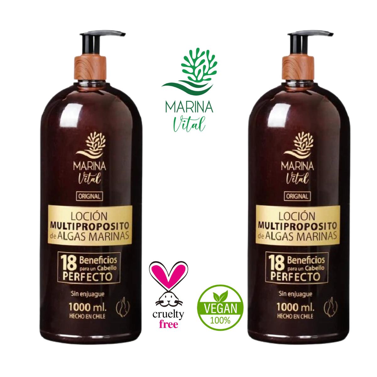2 Lociones Multiproposito 1000 Ml Marina Vital Envío Gratis