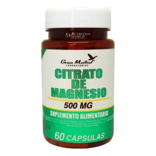 Citrato de Magnesio 500 mg 60 cap Green Medical