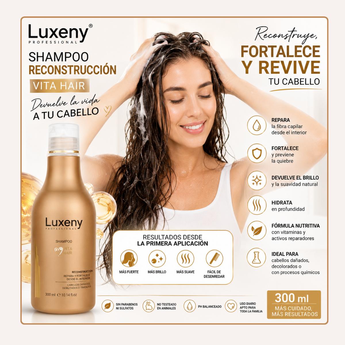 Shampoo Reconstrucción Vita Hair 300 ml
