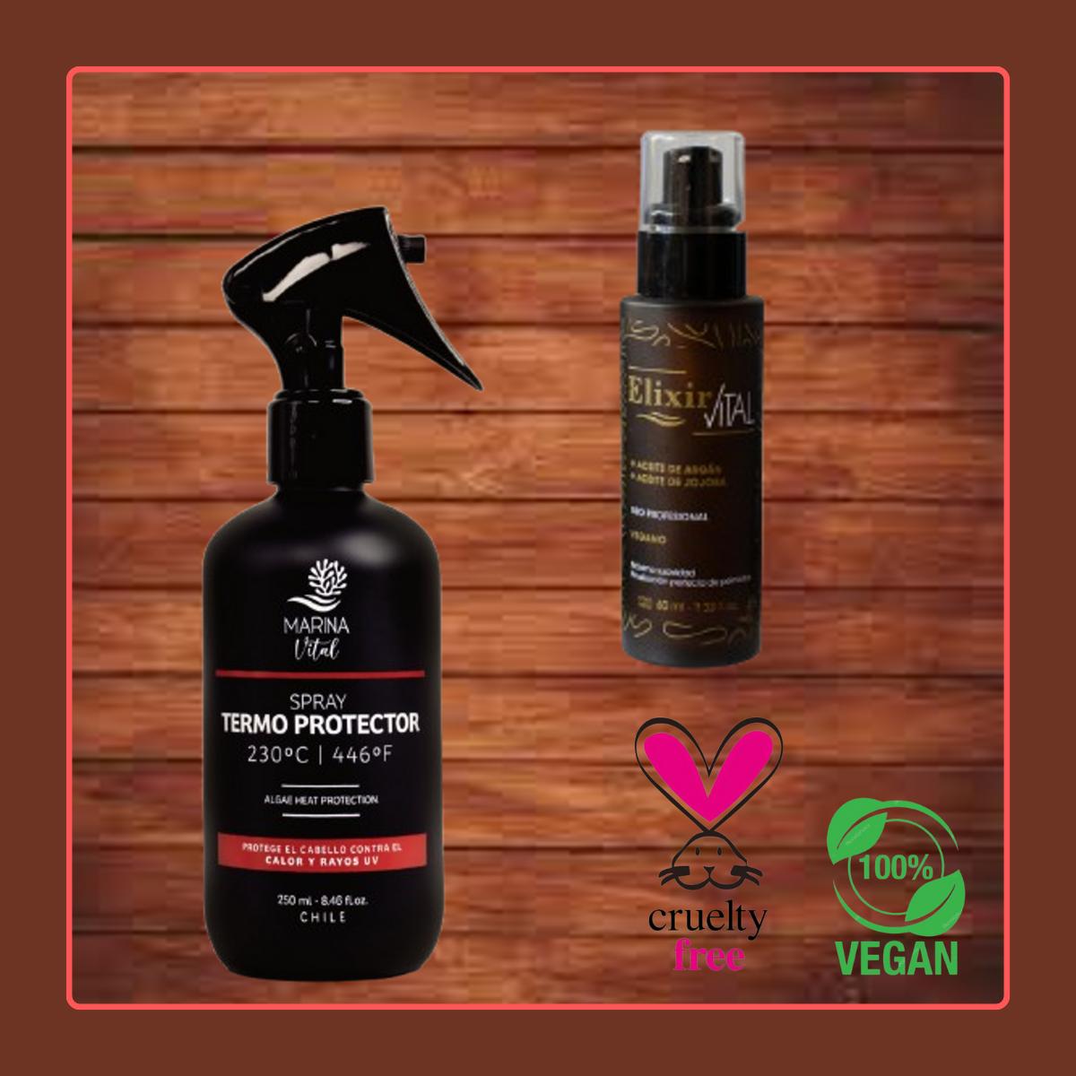 Sérum Elixir +termo Protector Marina Vital Brillo Y Suavidad