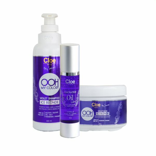 Shampoo-Mascara-Aceite Capilar Violet Cloe Kit